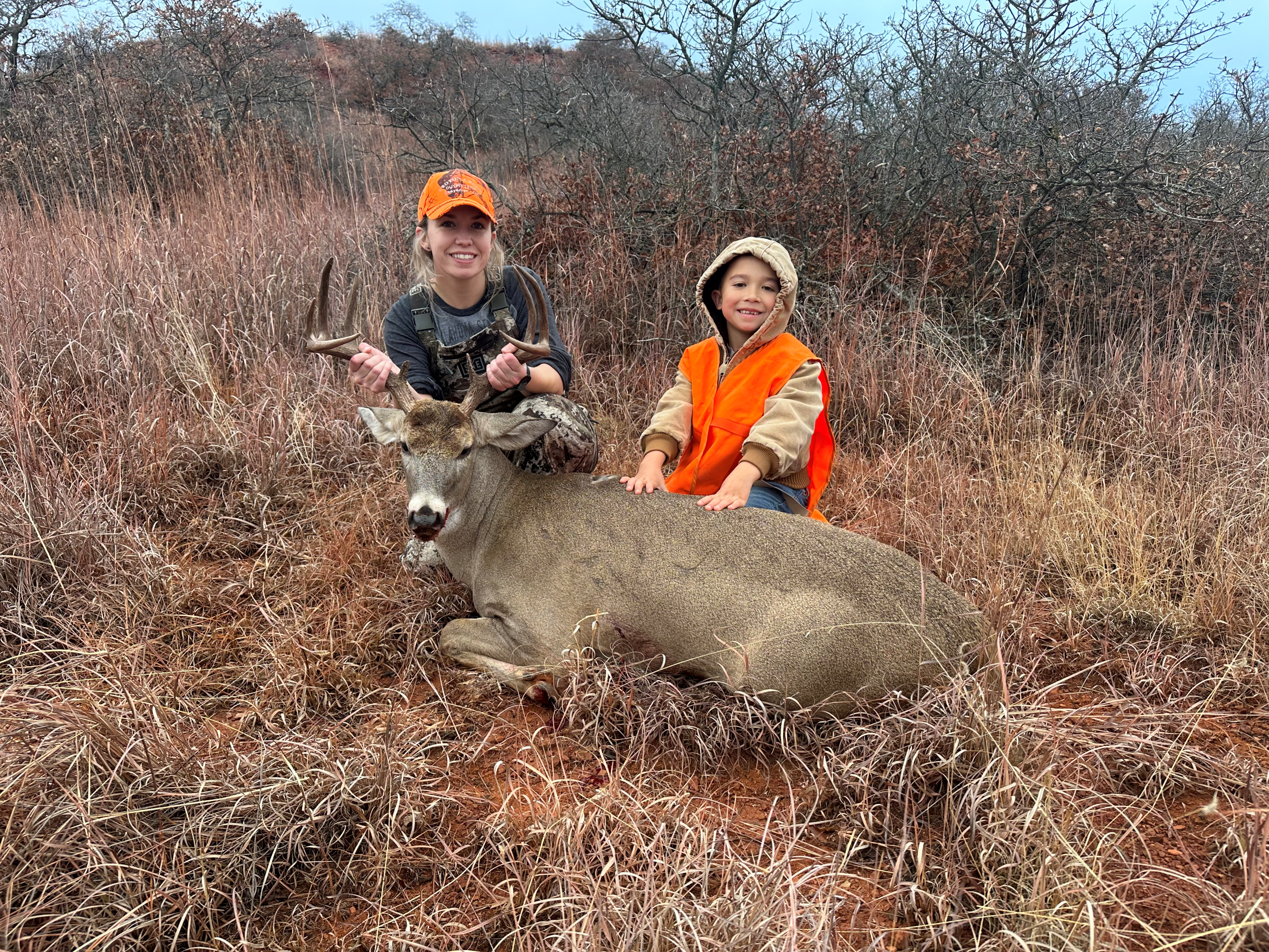 Ashley and Son with downed buck from the Lupo HPR