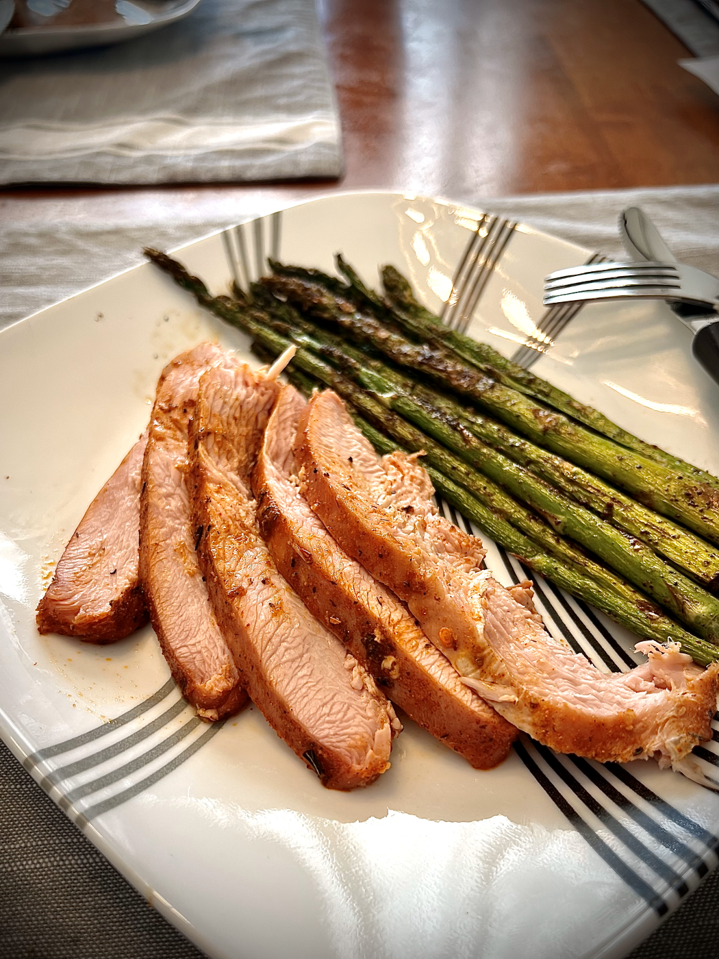 Wild Turkey on a dinner plate with sides 