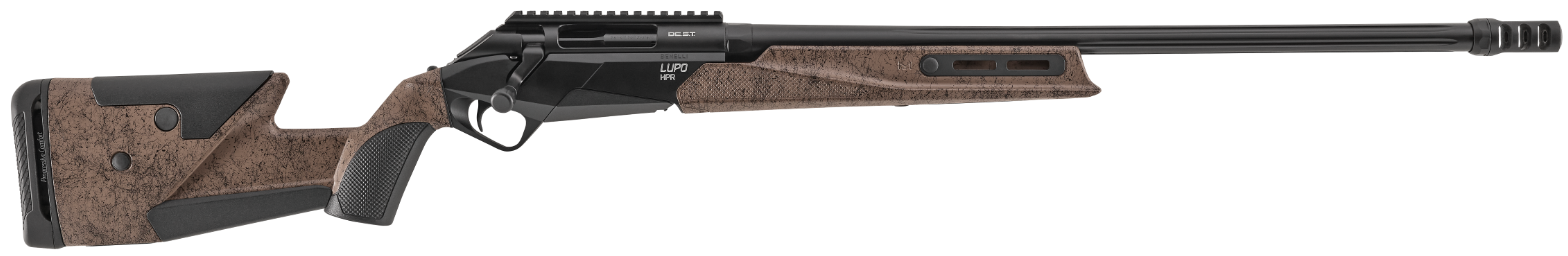 Benelli Lupo HPR tan synthetic built for long distance shooting