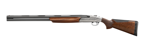 828 U Shotgun - AA-Grade Satin Walnut stock finish - Engraved Nickel-plated receiver - Left-Hand - 12 gauge - item number 10707