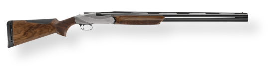 Benelli’s 828 U over under 12-gauge shotgun in AA-grade satin walnut features patented steel locking system, Benelli’s progressive comfort system, and its unique opening lever provides a smoother, more consistent opening action.