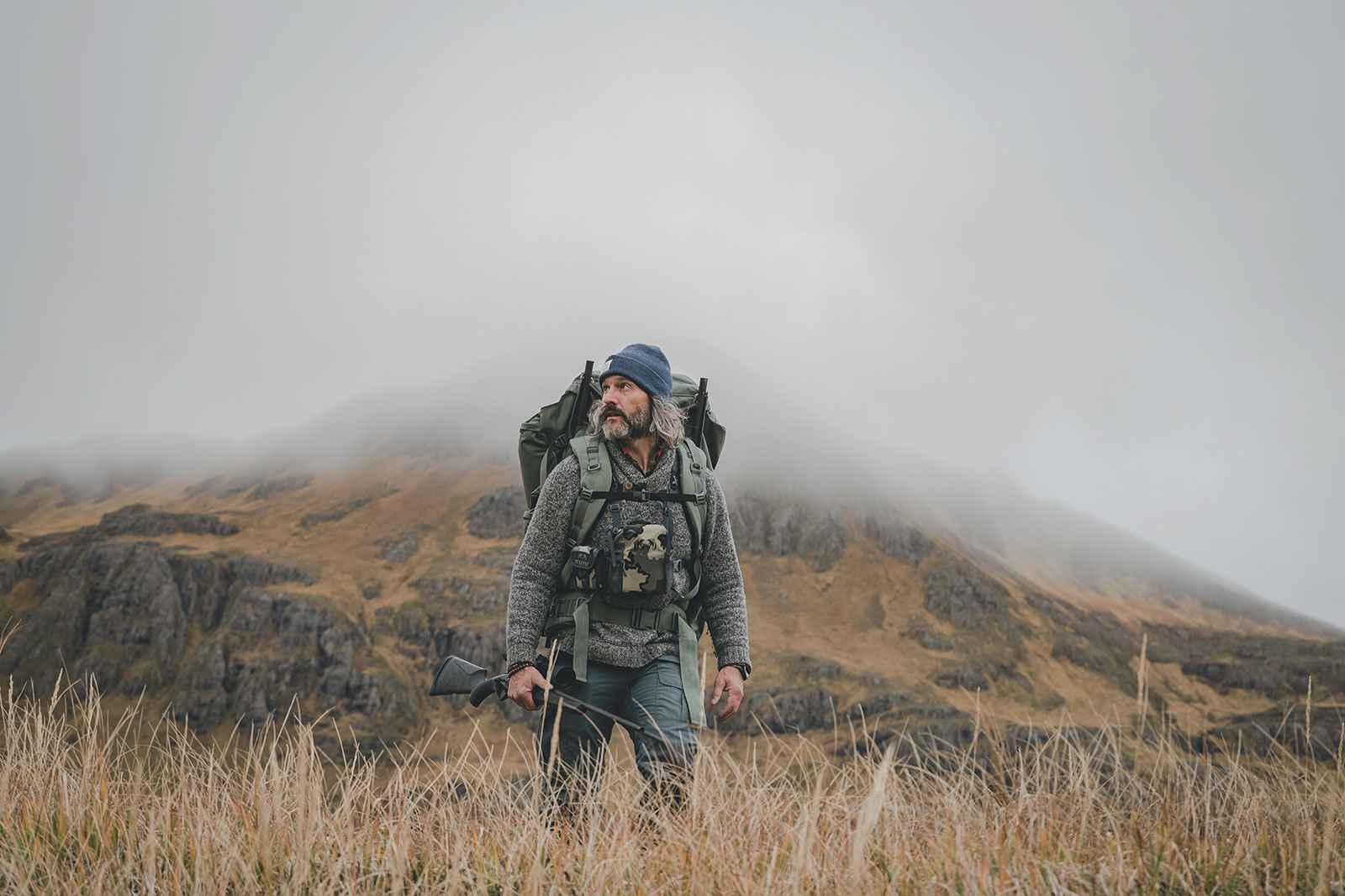 Donnie Vincent explores the vast terrain and wilderness of Adak Island Alaska while hunting caribou, ptarmigan and sea ducks.